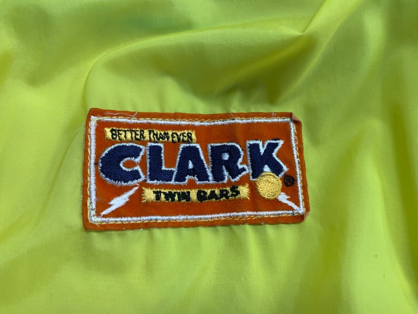VTG 70s USA MONTGOMERY WARD CLARK TWIN BARS CHOCOLATE WINDBREAKER JACKET 38” S