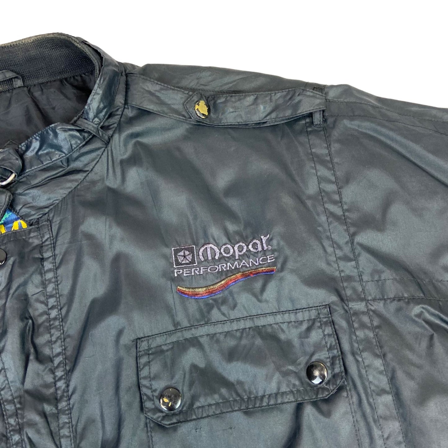 VTG 80s USA CAR MOPAR PERFORMANCE WINDBREAKER BOMBER JACKET PLYMOUTH DODGE 46 XL