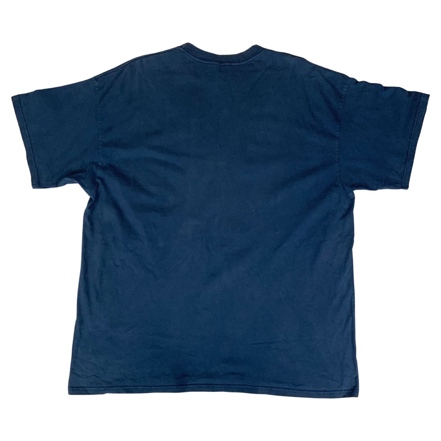Vintage 00s Y2K Navy Blue Nike Script Spell-Out Graphic T-Shirt XXL
