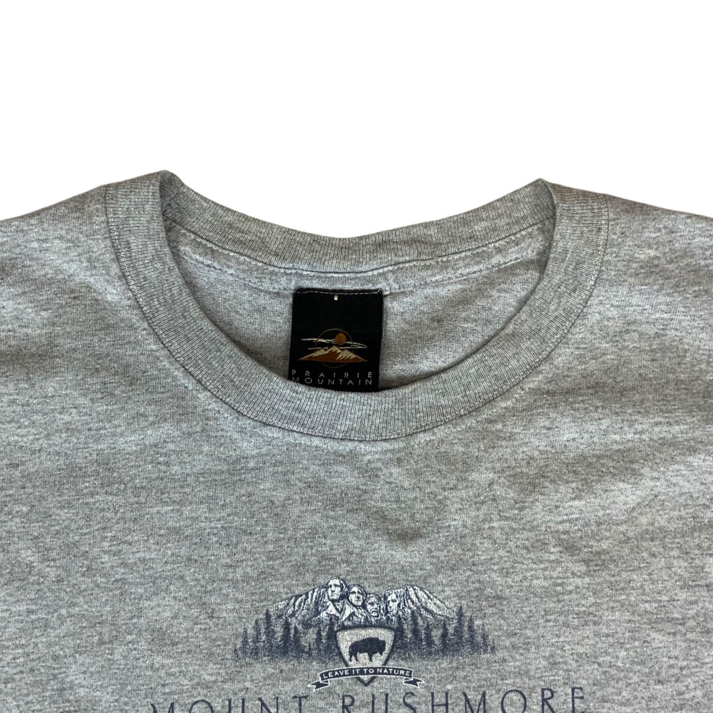 Vintage 90s Grey Mount Rushmore National Memorial Destination Tourist Tee L