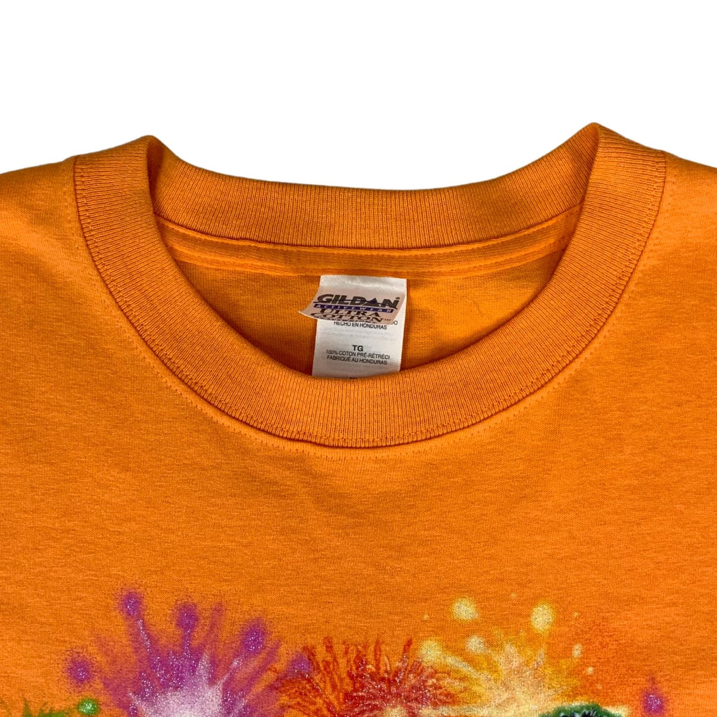 Vintage Early 00s Orange Busch Gardens Seaworld Destination Tourist T-Shirt XL