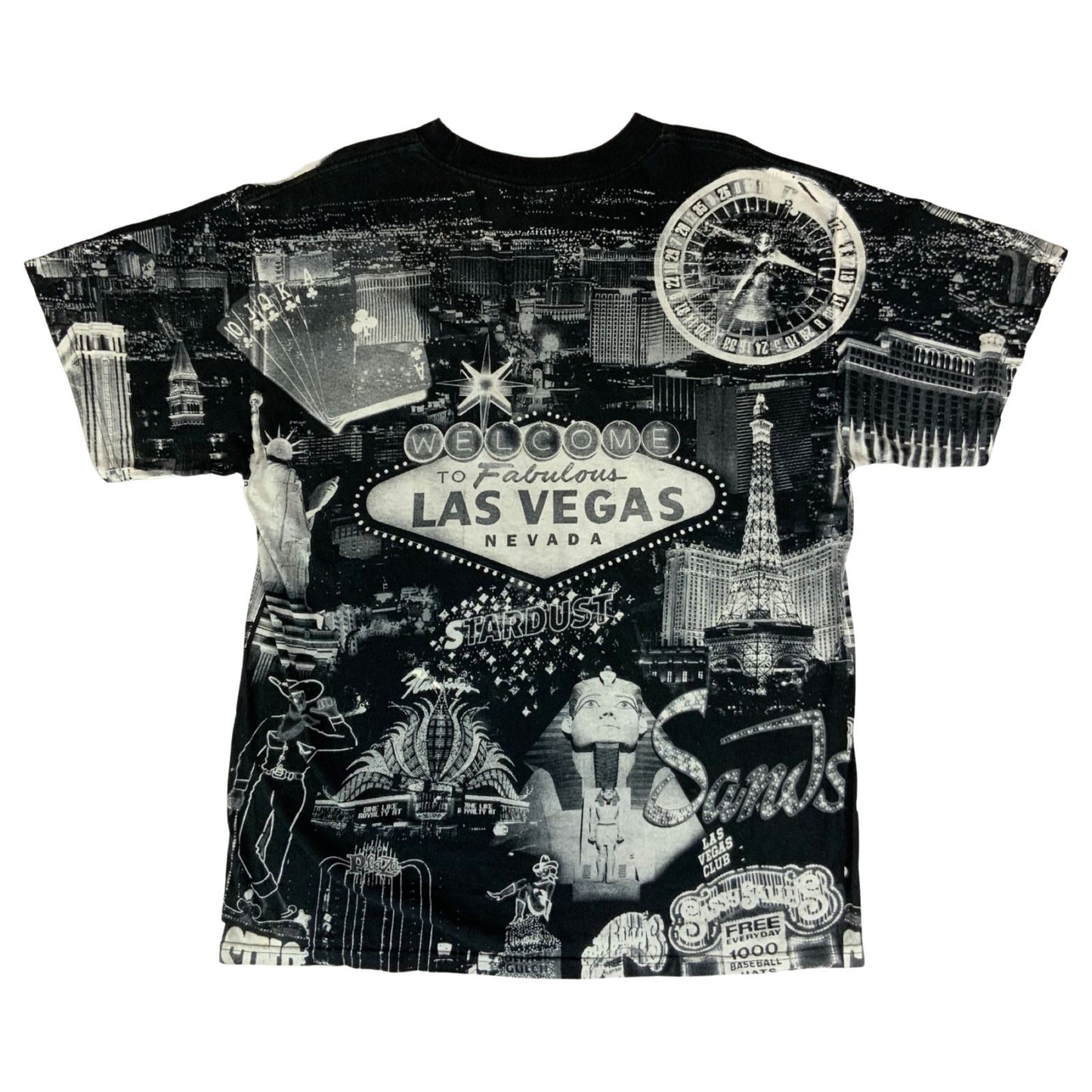 Vintage 90s All Over Print Las Vegas Nevada USA T-Shirt Large