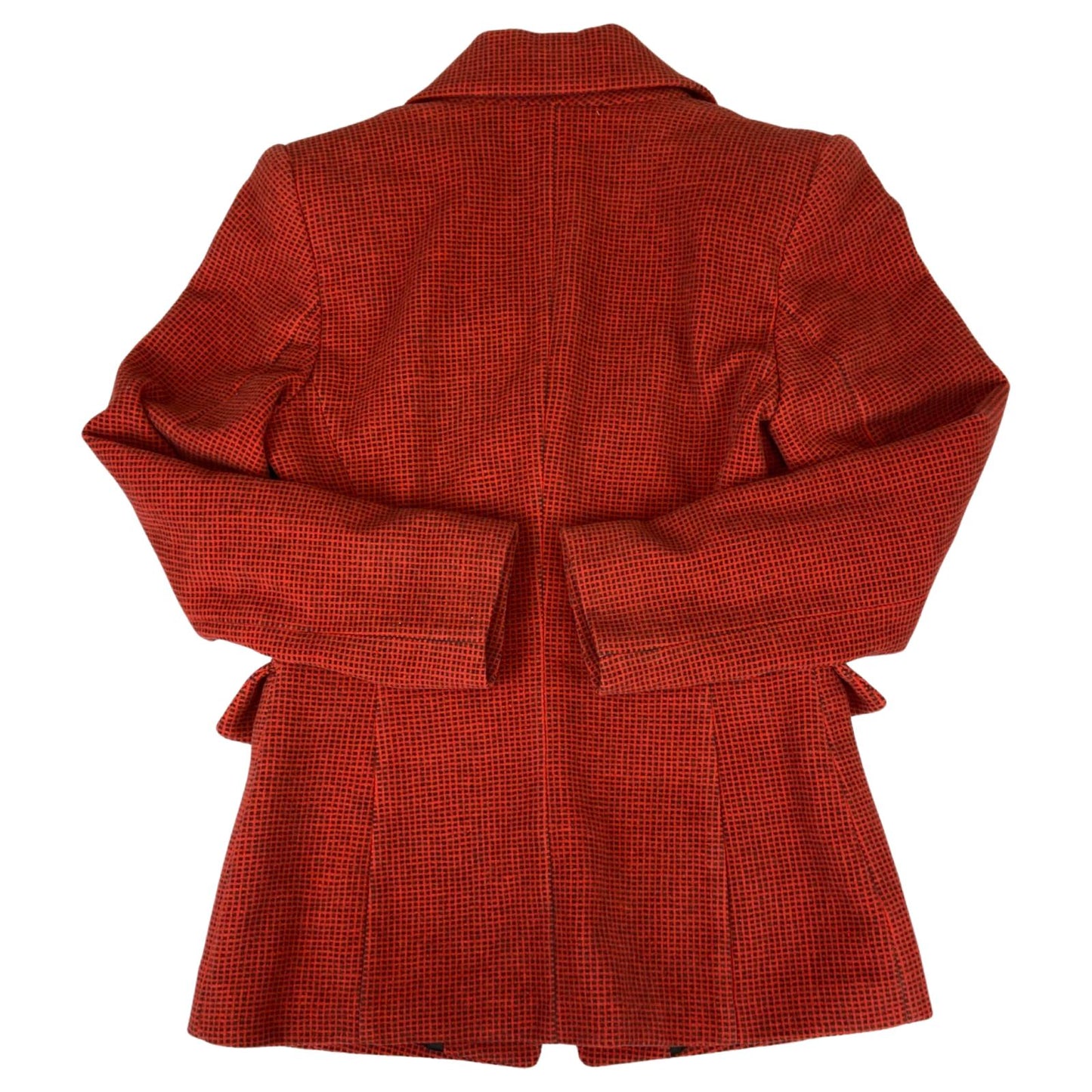 Vintage 90s 00s Red JOOP! Chequered Wool Womens Blazer