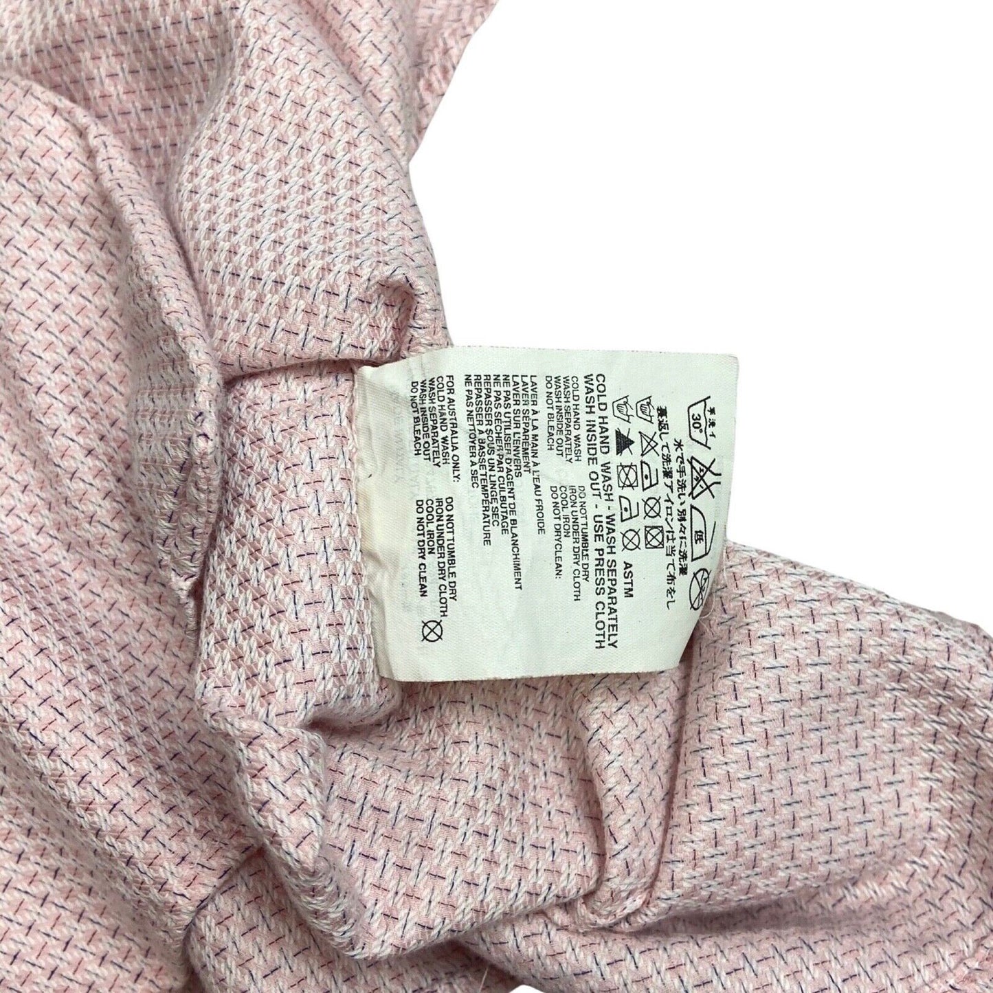 Vintage 90s 00s Pink White Prada Red Label Button Down Shirt S