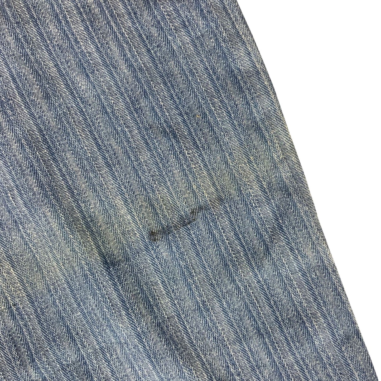 VTG USA UNION MADE LEE HERRINGBONE STRIPE DENIM HIGH WAIST JEANS WORKWEAR 29W 31