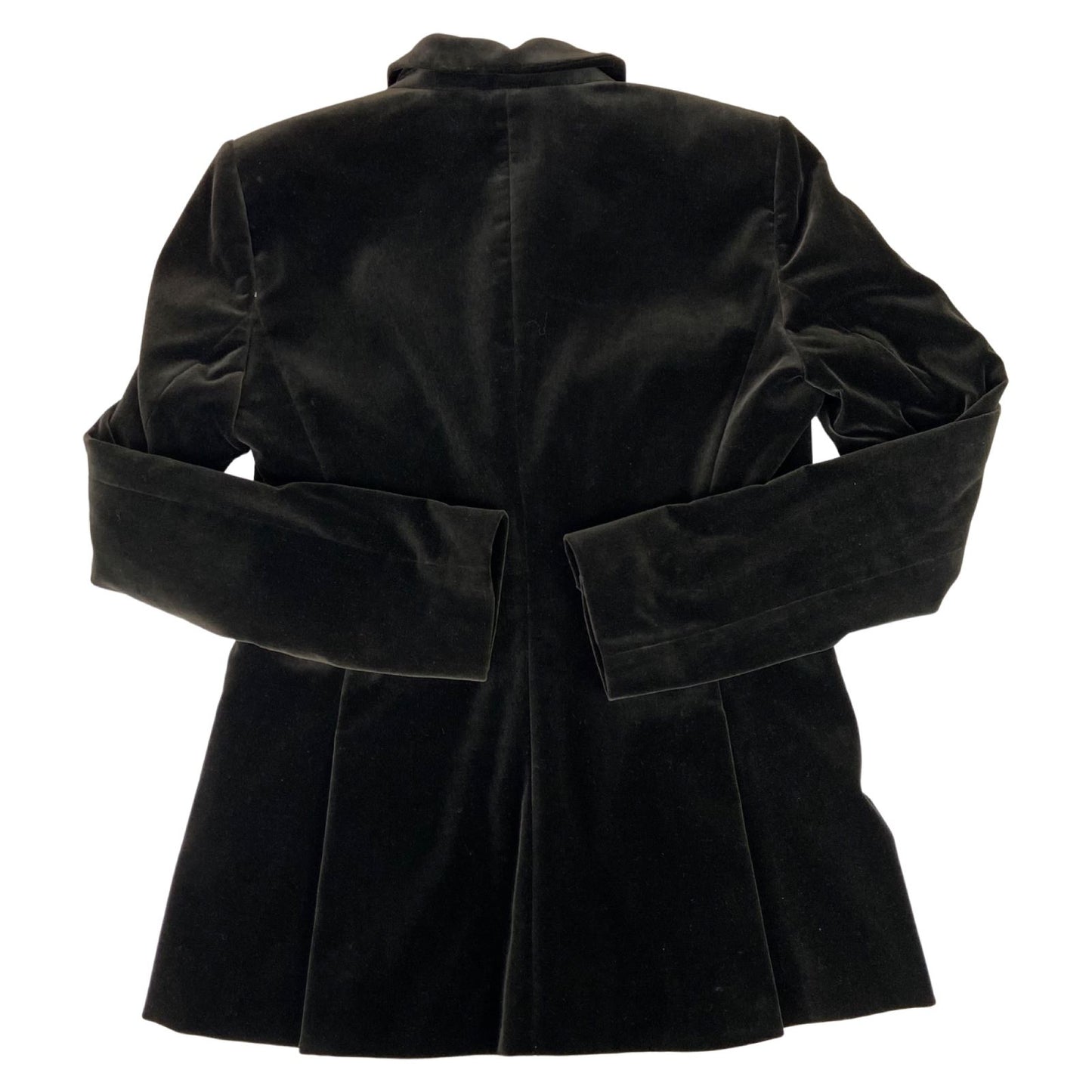 Vintage 90s Black Hugo Boss Velvet Button Up Fitted Blazer M 12/14
