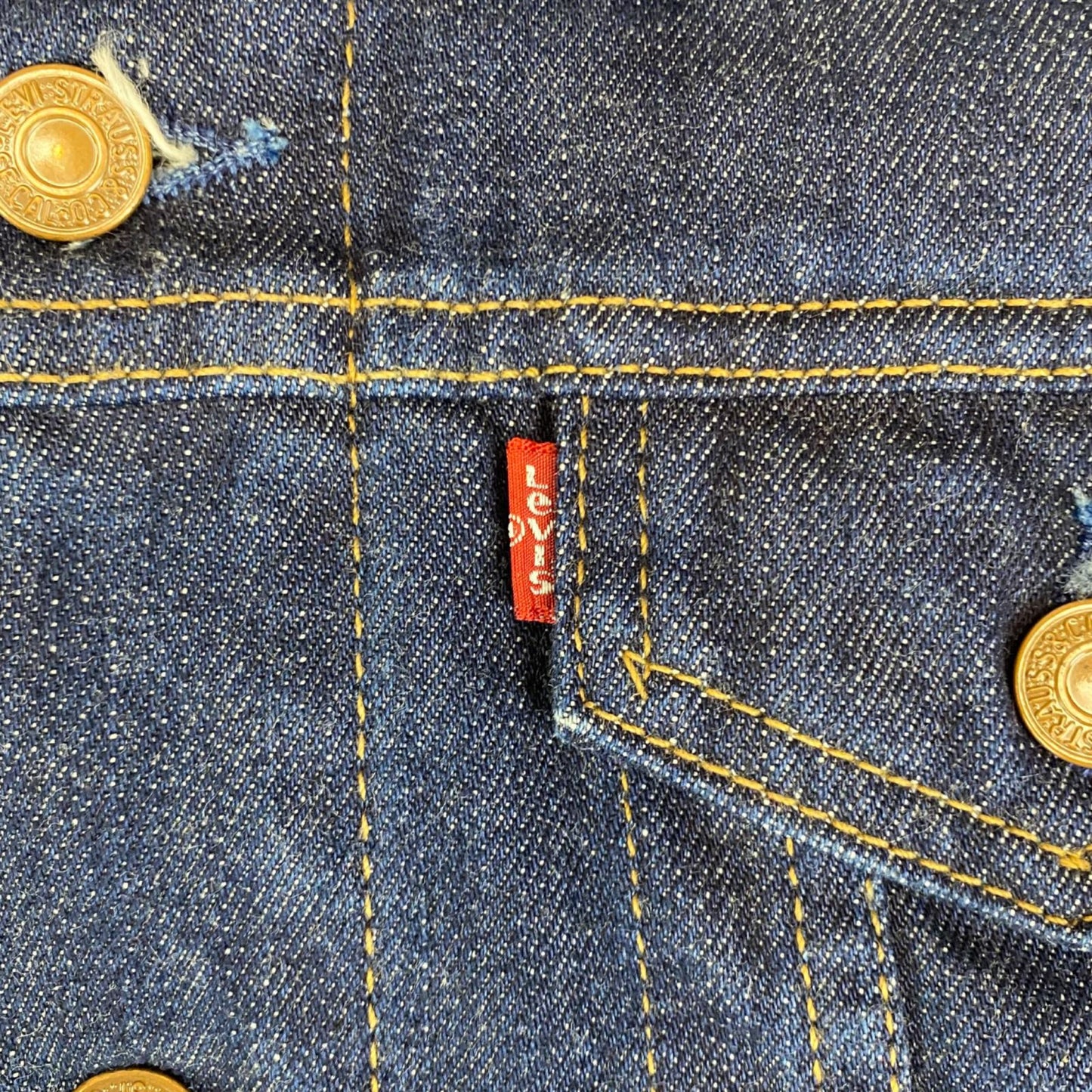 VTG LEVIS FOR GIRLS DENIM TYPE 3 TRUCKER JACKET INDIGO ROCKABILLY MOD 30” XXS