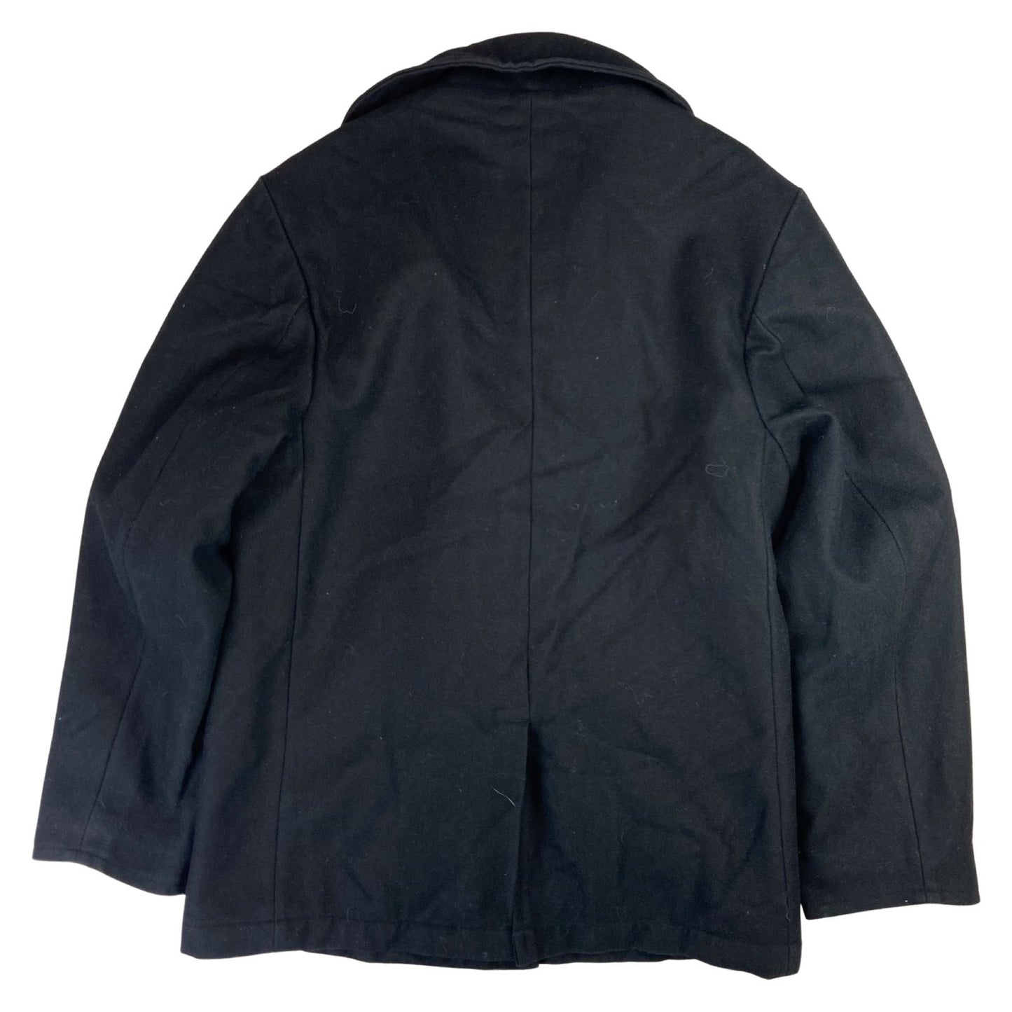 VINTAGE US NAVY NRG HEAVY WOOL PEACOAT PEA JACKET DOUBLE BREASTED 36” S