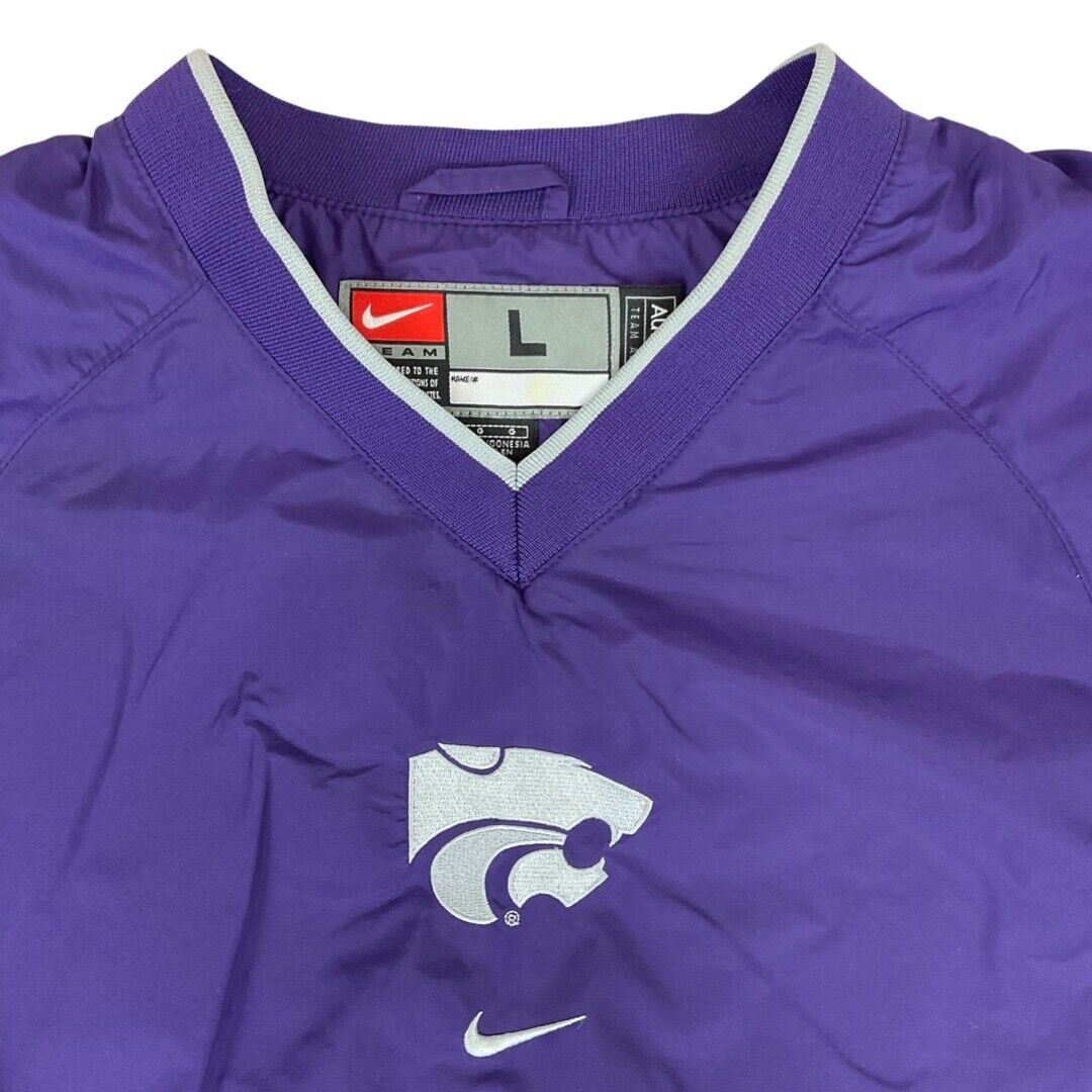 Vintage 90s Purple and Silver Nike Team Kansas State Wildcats Windbreaker XL