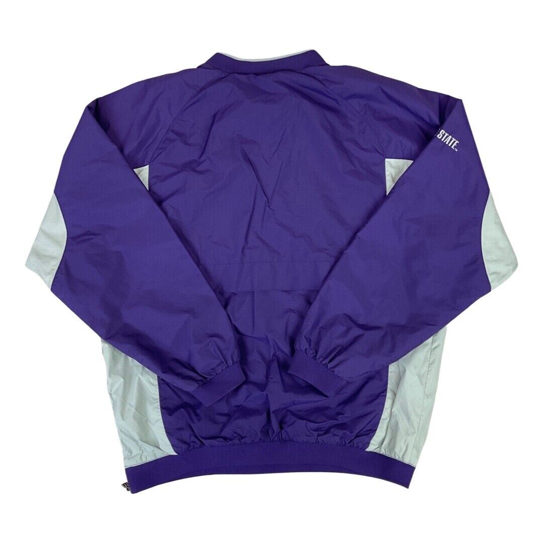 Vintage 90s Purple and Silver Nike Team Kansas State Wildcats Windbreaker XL