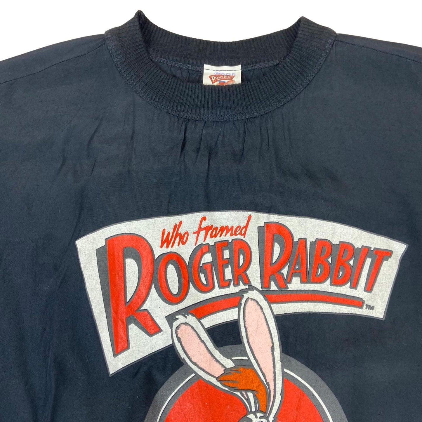 Vintage 1987 Black Who Framed Roger Rabbit Graphic Print T-Shirt Small