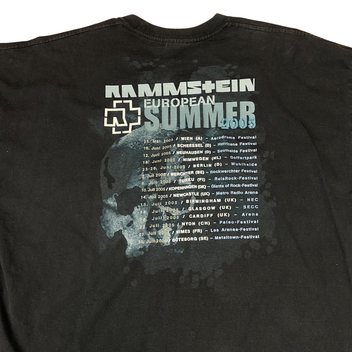 Rare Black 2005 Rammstein Reise Reise European Summer Tour T-Shirt XL