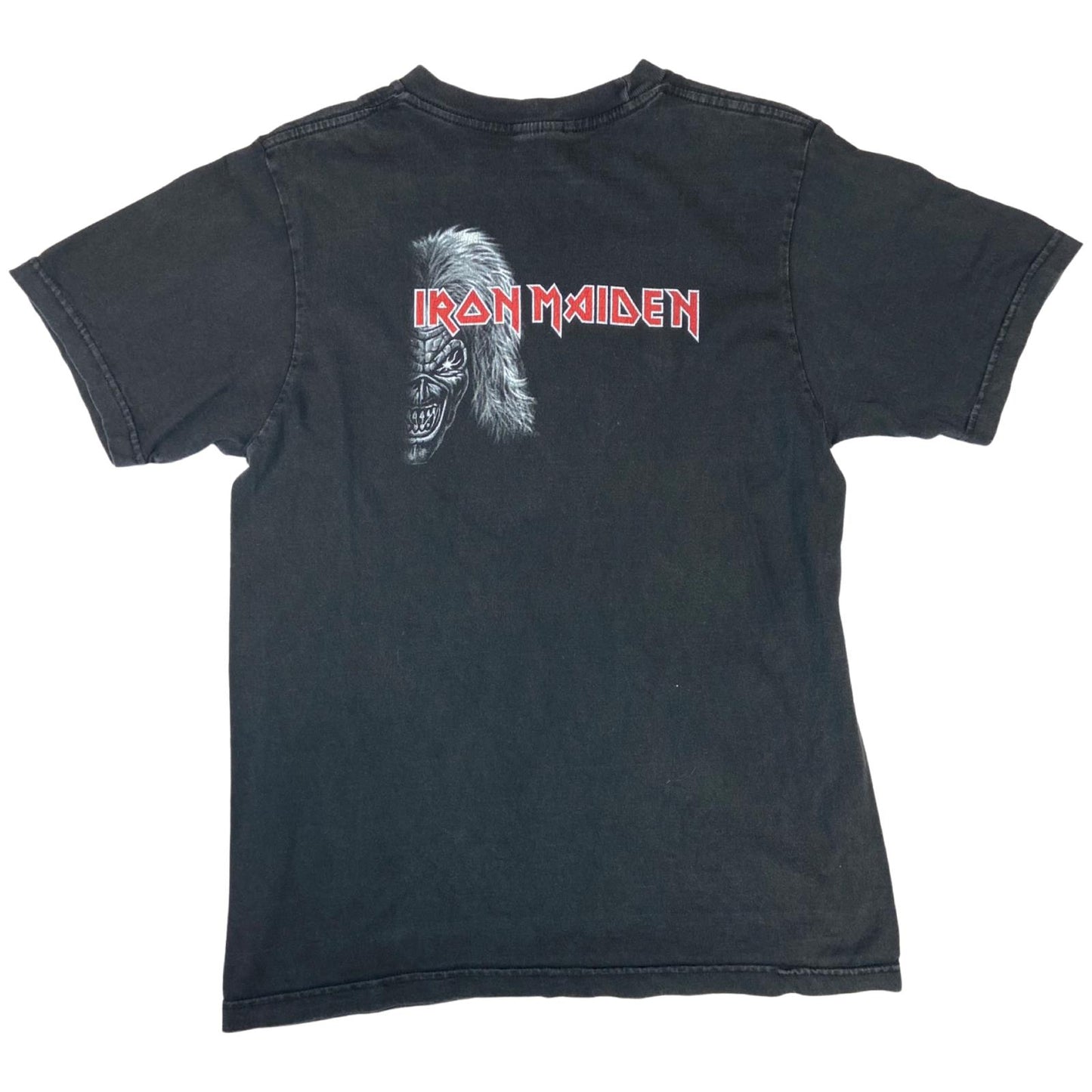 Vintage 90s Black Iron Maiden Run To The Hills Eddie Graphic T-Shirt Medium