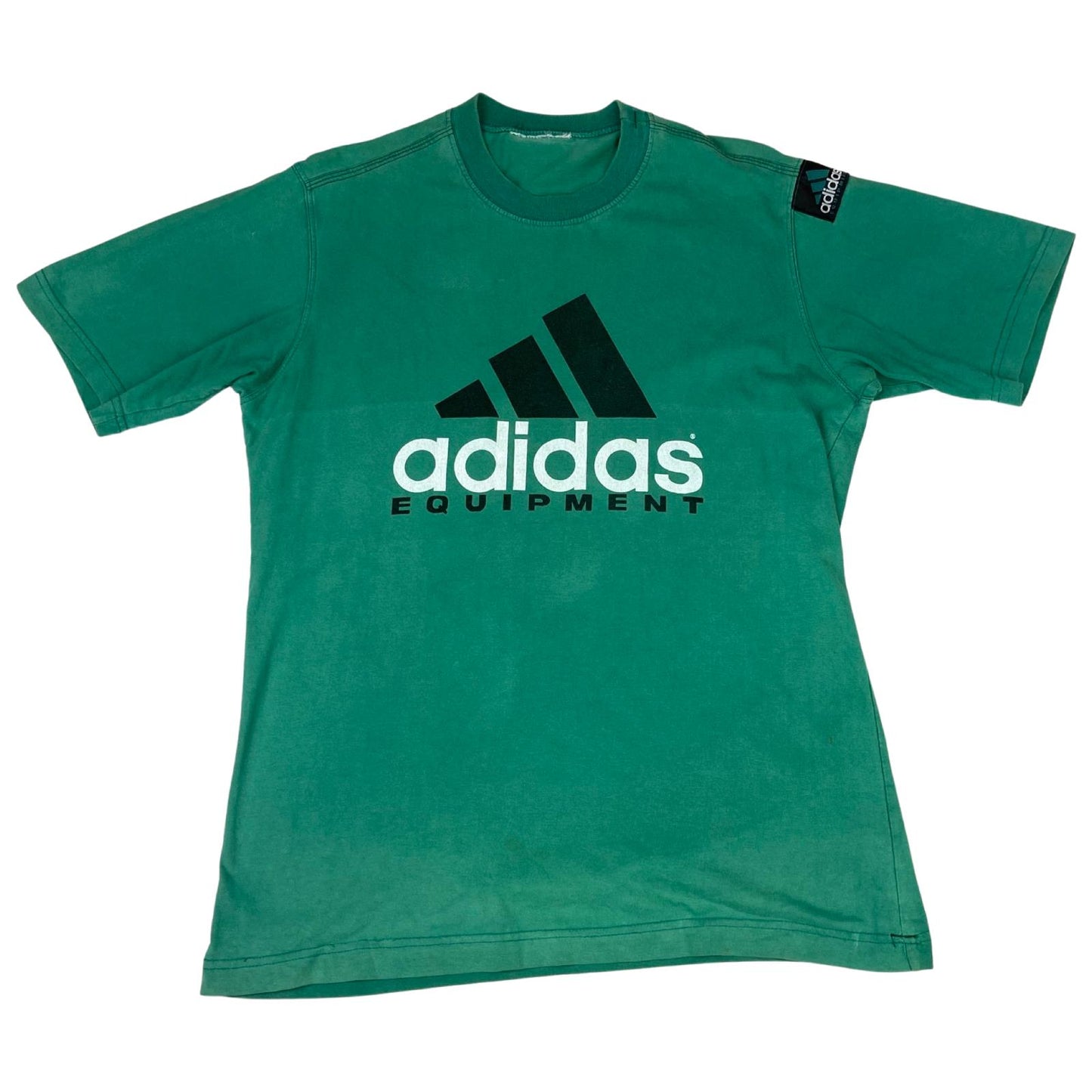 Vintage 90s Green Adidas Equipment Graphic Logo T-Shirt Large