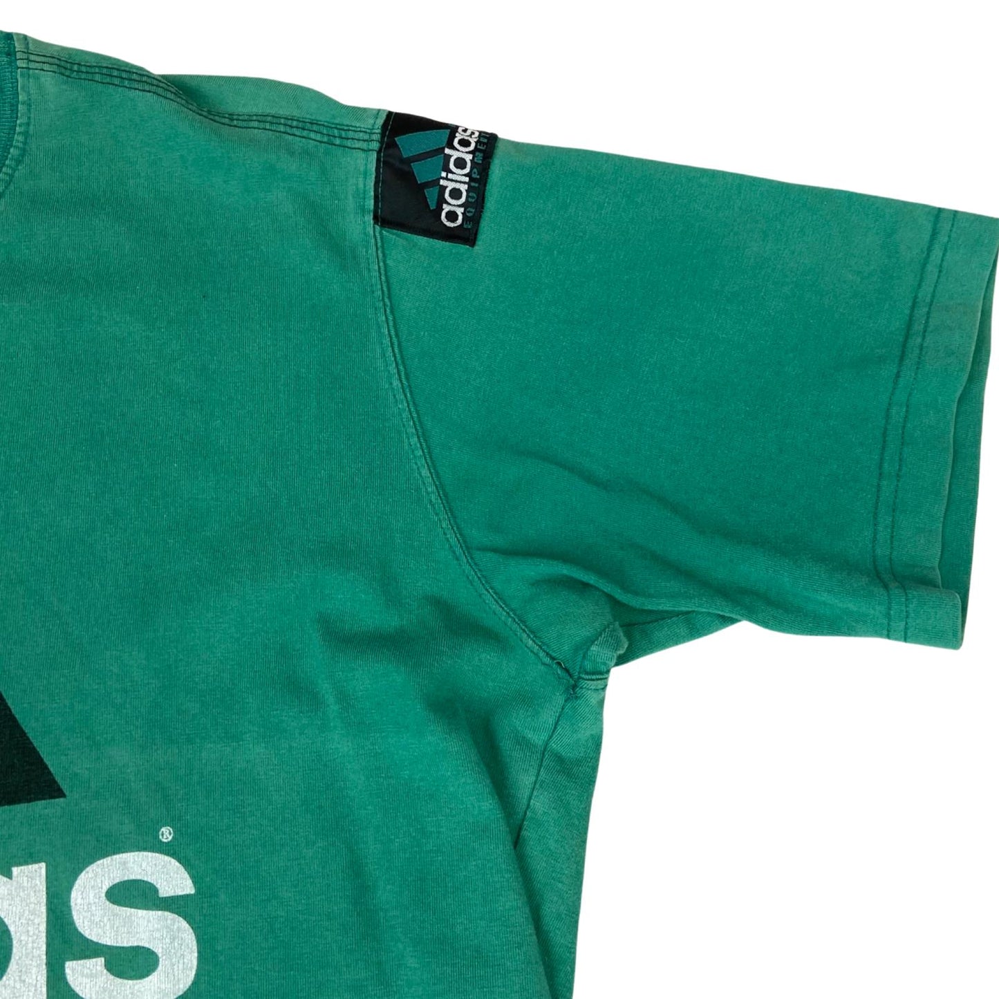 Vintage 90s Green Adidas Equipment Graphic Logo T-Shirt Large