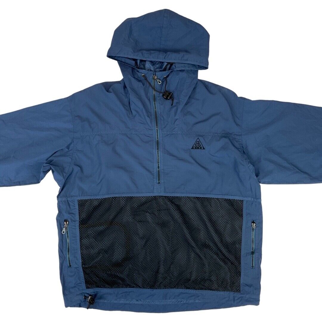 Vintage 90s Navy Nike ACG All Conditions Gear 1/2 Zip Pullover Windbreaker XL