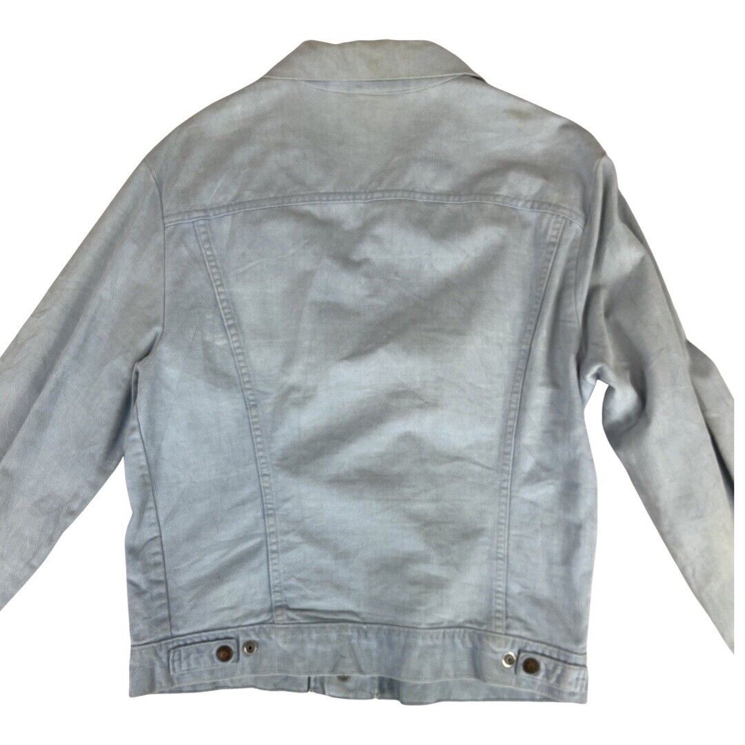 VTG 70s SKY BLUE LEVIS WHITE TAB TYPE 3 TRUCKER JACKET LIGHT DENIM MOD 40” M