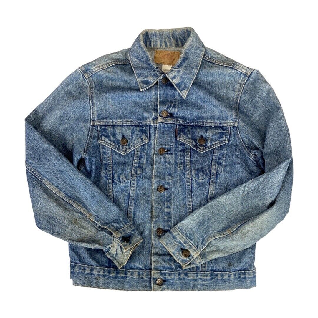 VTG 80s USA MADE LEVIS 70505 0213 TYPE 3 TRUCKER DENIM JACKET MOD SKINS 36” S