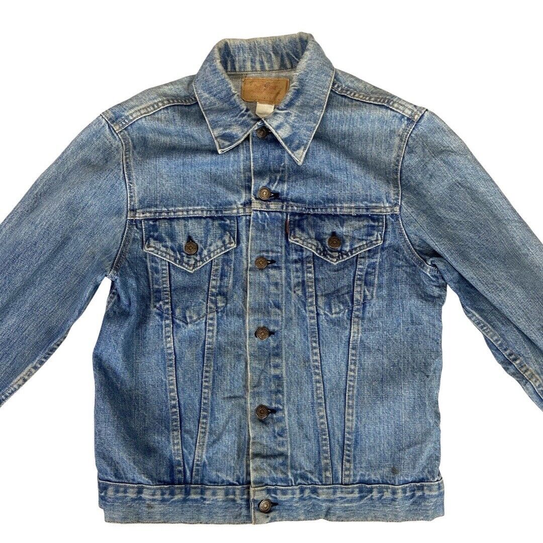 VTG 80s USA MADE LEVIS 70505 0213 TYPE 3 TRUCKER DENIM JACKET MOD SKINS 36” S