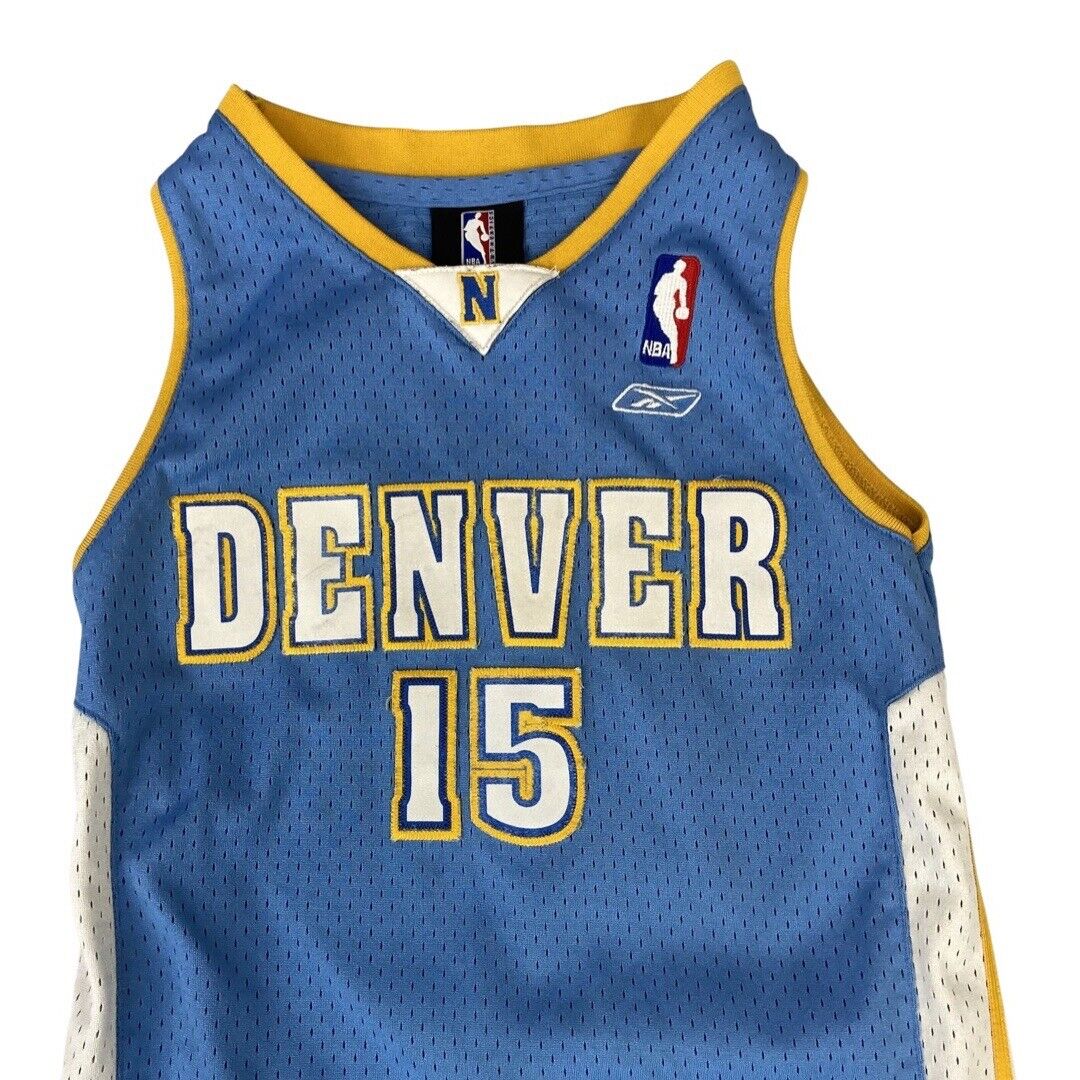 Reebok Baby Blue, Yellow & White Denver Nuggets Jersey NBA ANTHONY #15 X-Small
