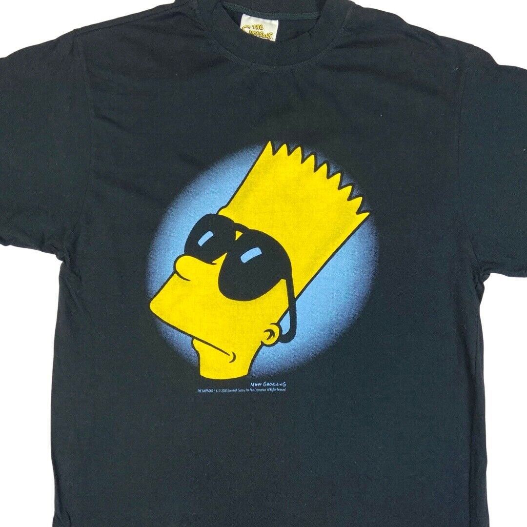 Vintage 1998 2000 Black Bart Simpson Sunglasses Graphic T-shirt L