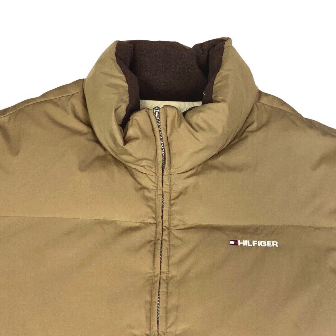 Vintage 90s Brown Tommy Hilfiger Puffa Coat XXL