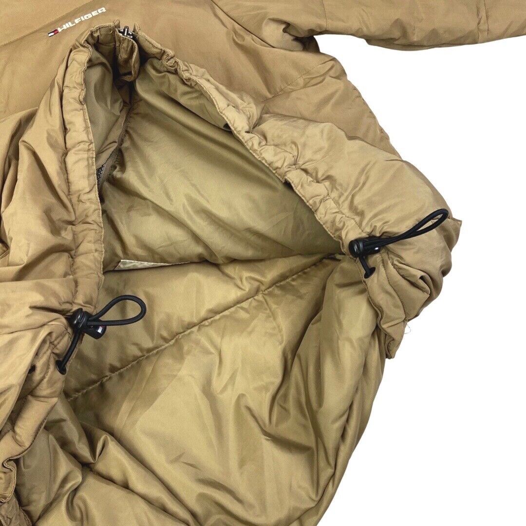 Vintage 90s Brown Tommy Hilfiger Puffa Coat XXL