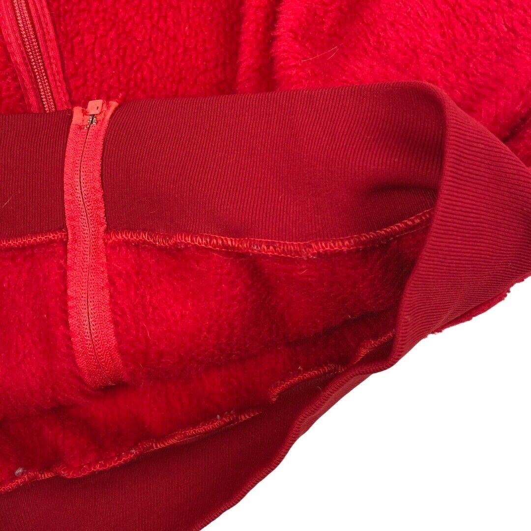 Vintage Rare 80s 70s Red Helly Hansen Zip Down Fleece M