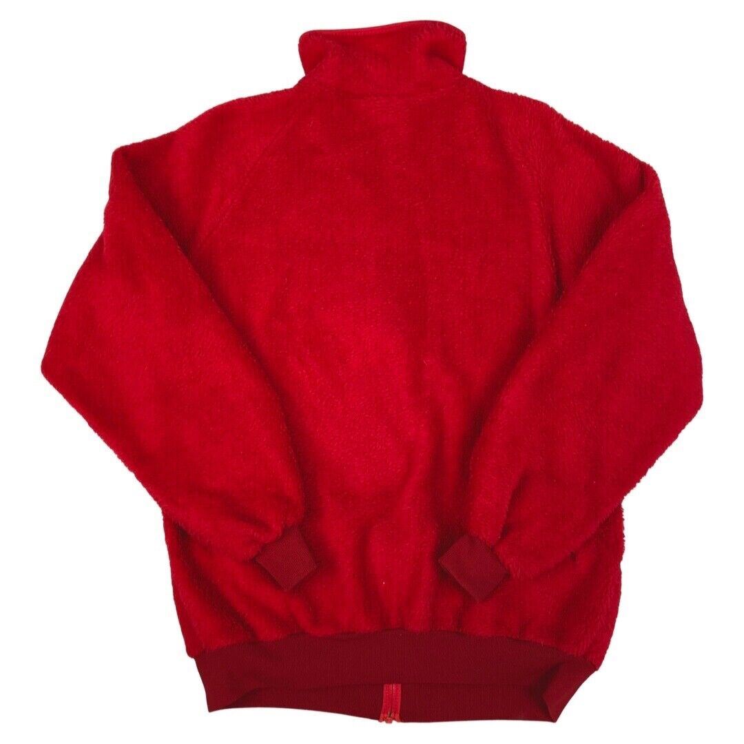 Vintage Rare 80s 70s Red Helly Hansen Zip Down Fleece M