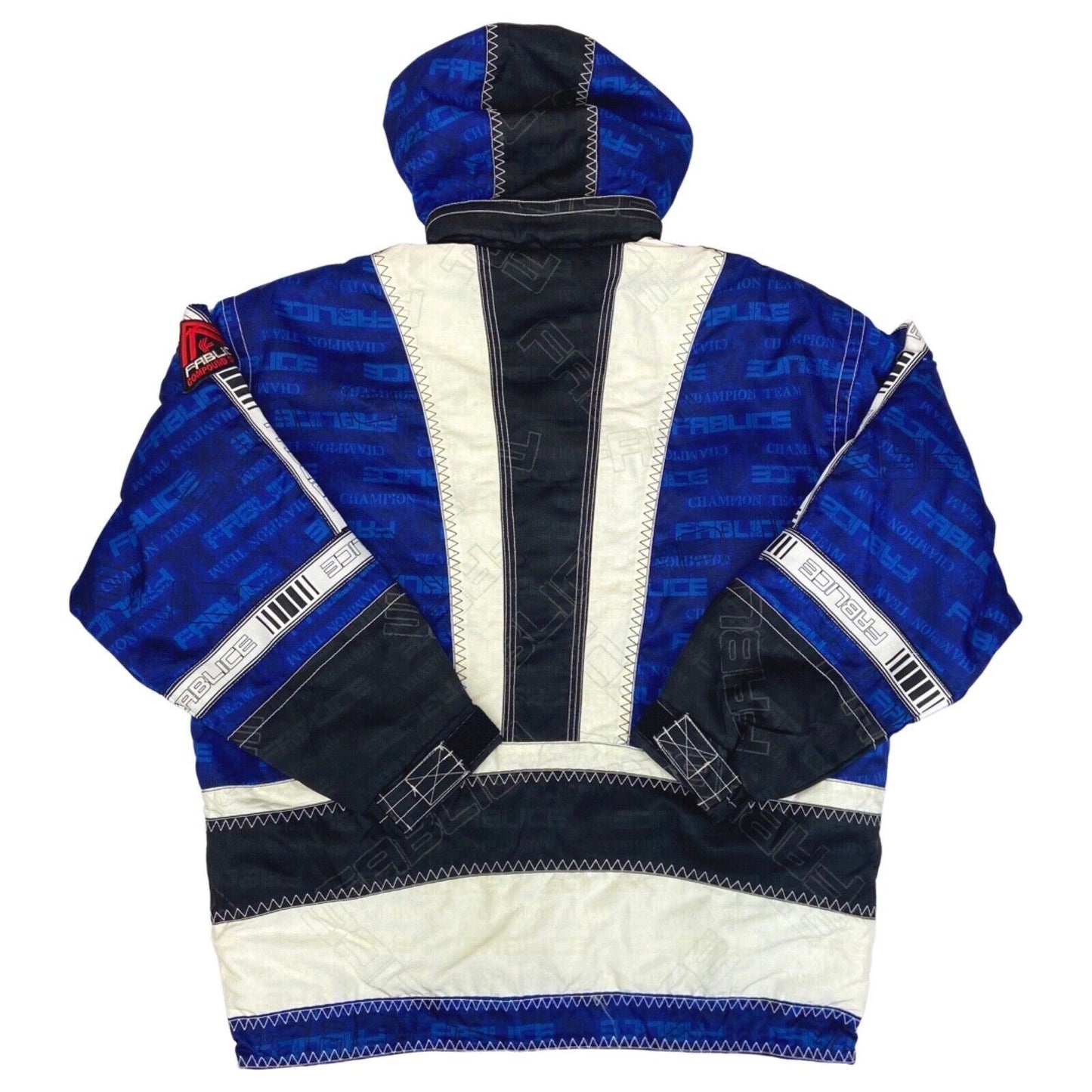 Vintage 90s Blue Fablice Hooded Ski Jacket Coat XL