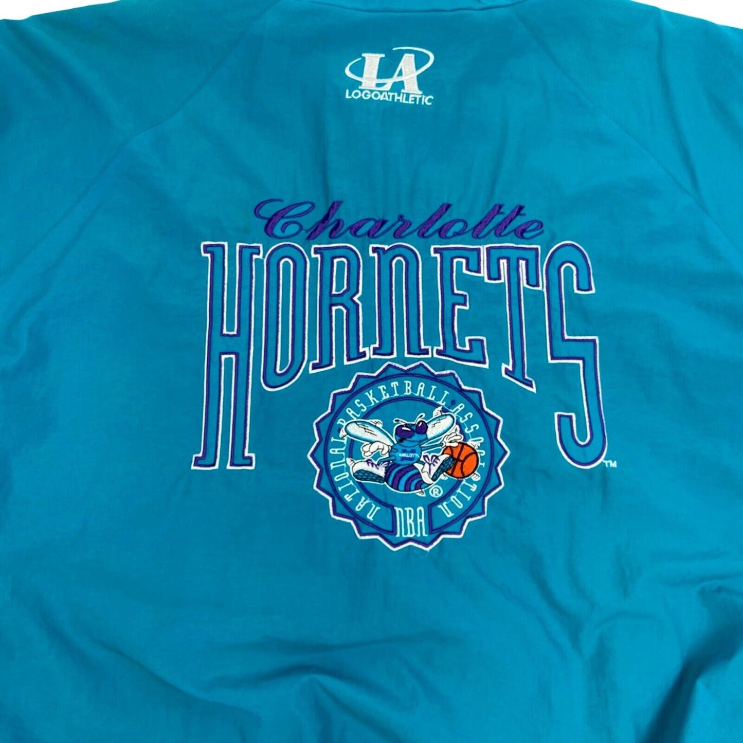 Vintage 90s Charlotte Hornets NBA Basketball Windbreaker Jacket Coat XL