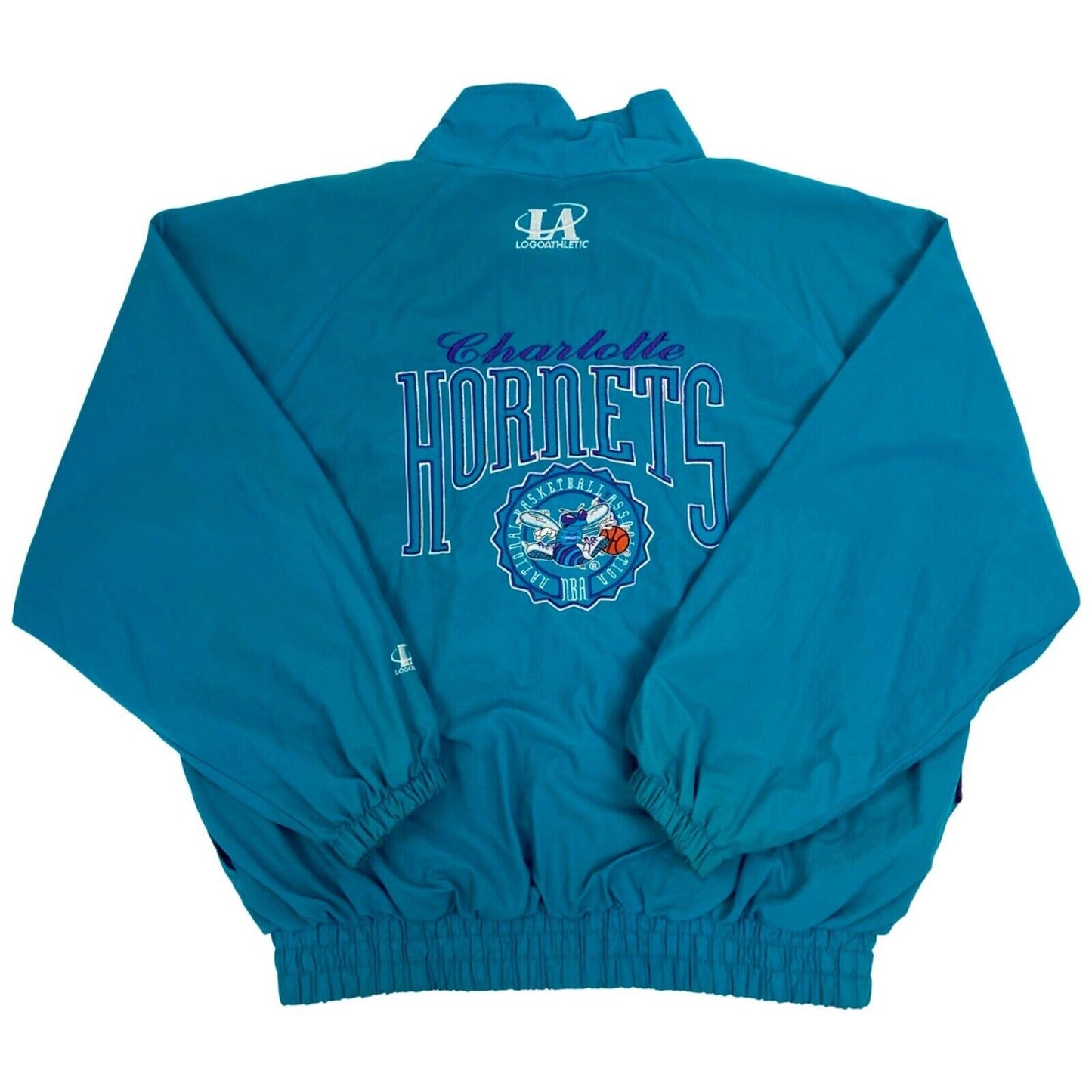Vintage 90s Charlotte Hornets NBA Basketball Windbreaker Jacket Coat XL