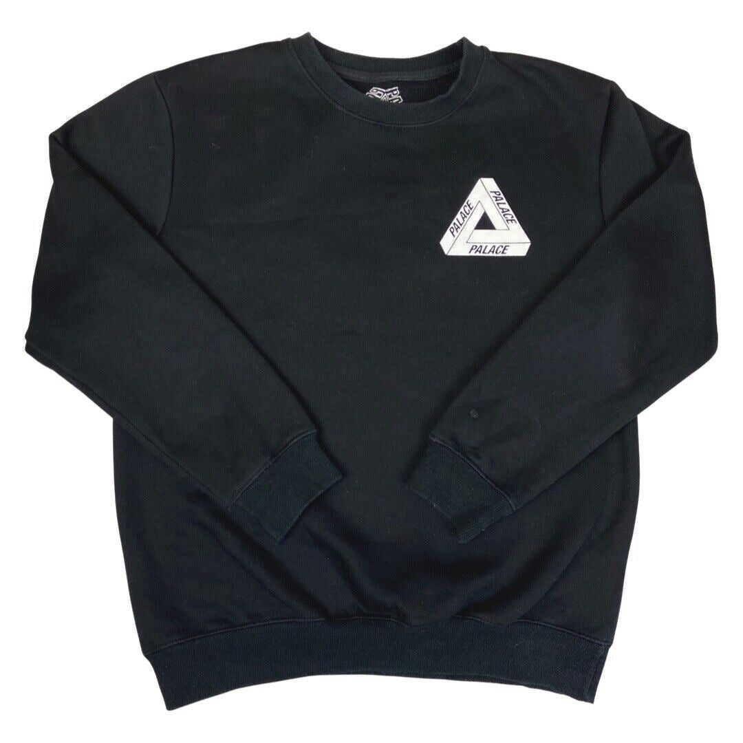 00s Black White Palace Tri-Ferg Crew-Neck Sweatshirt M