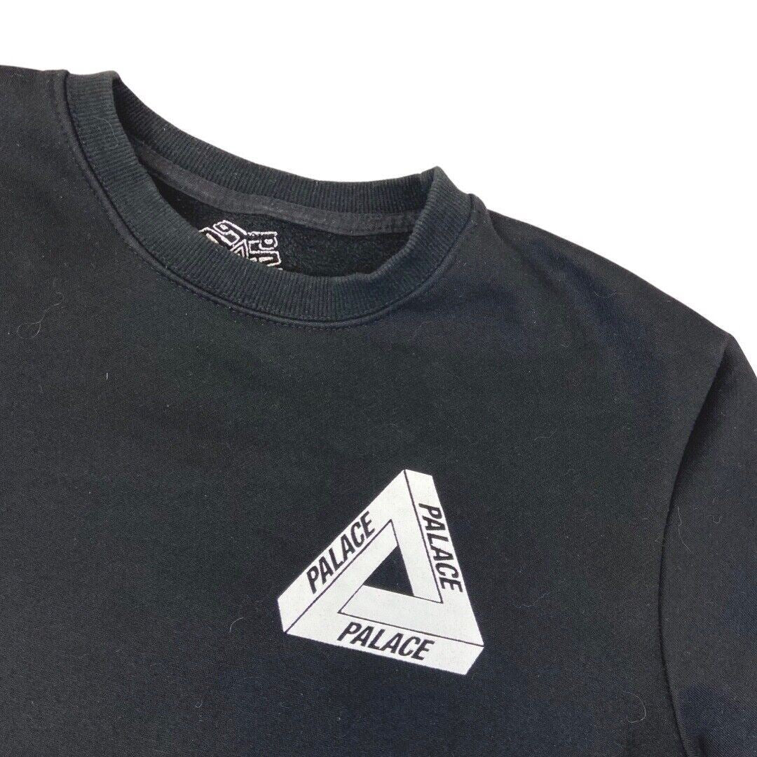 00s Black White Palace Tri-Ferg Crew-Neck Sweatshirt M