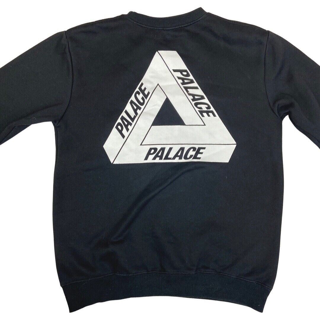 00s Black White Palace Tri-Ferg Crew-Neck Sweatshirt M