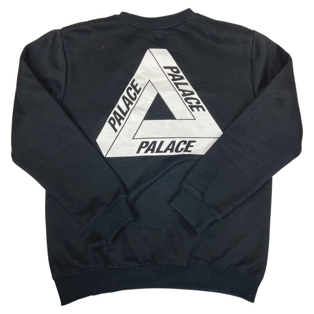 00s Black White Palace Tri-Ferg Crew-Neck Sweatshirt M