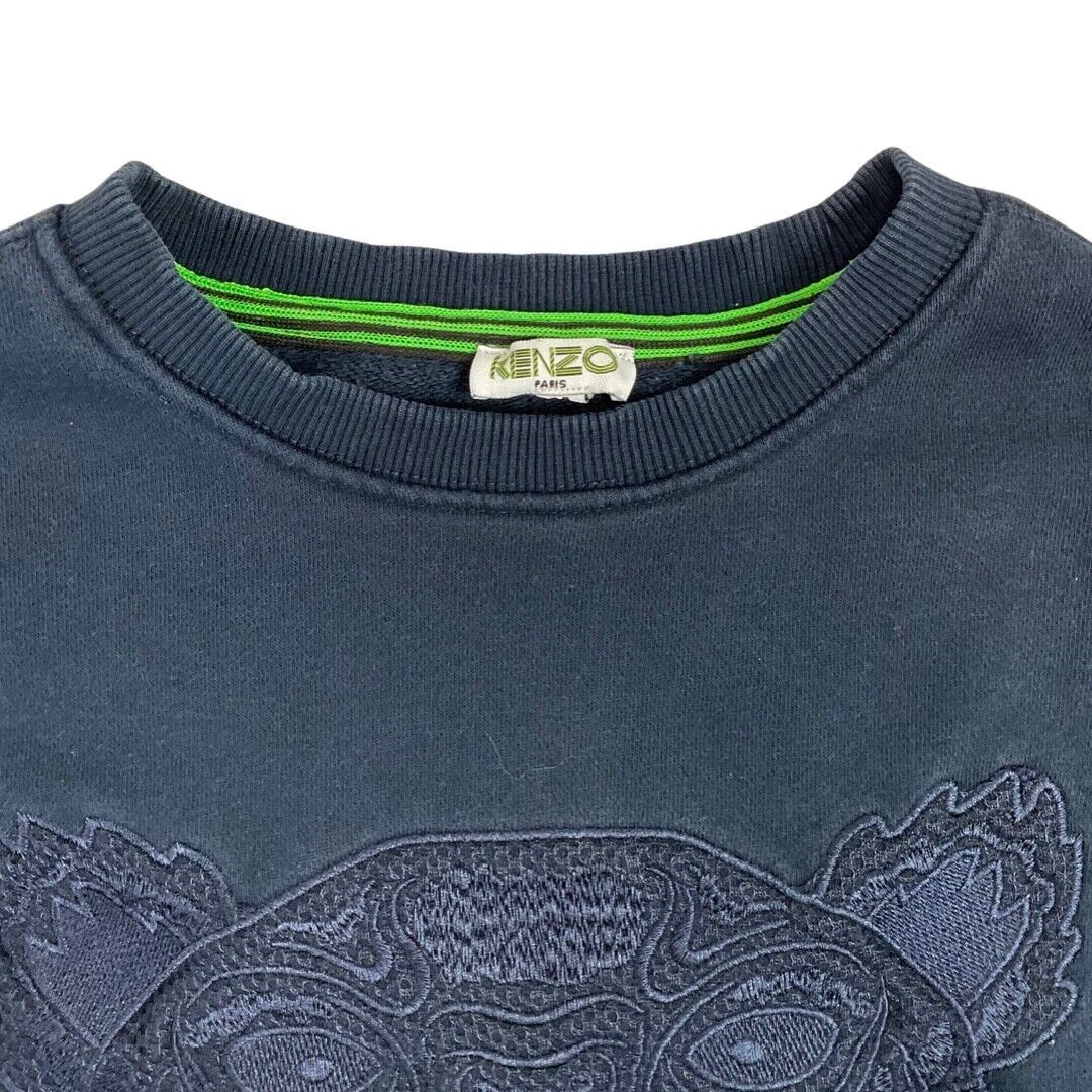 Vintage 90s 00s Navy Embroidered Kenzo Tiger Crew Neck Jumper S