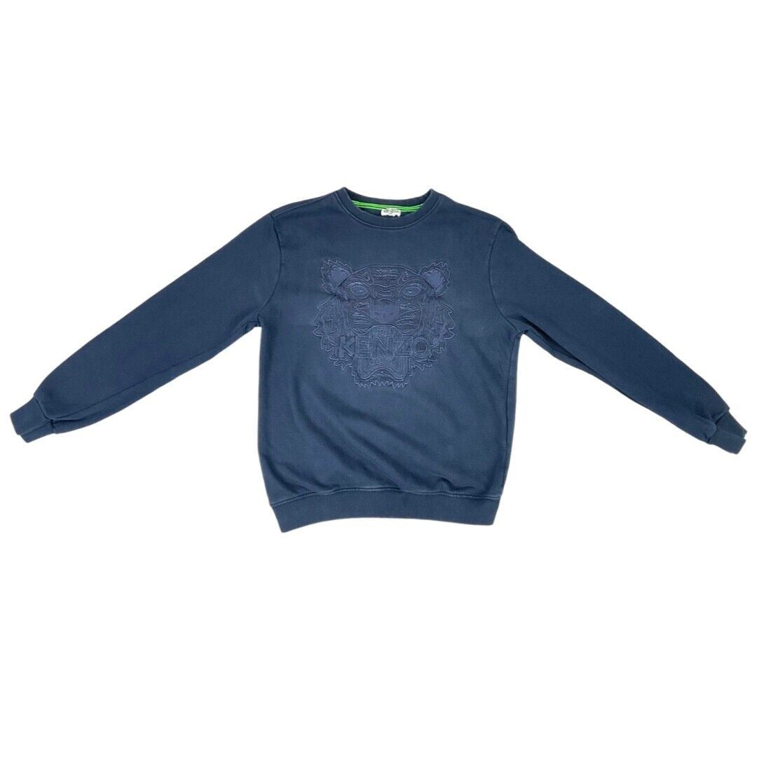 Vintage 90s 00s Navy Embroidered Kenzo Tiger Crew Neck Jumper S