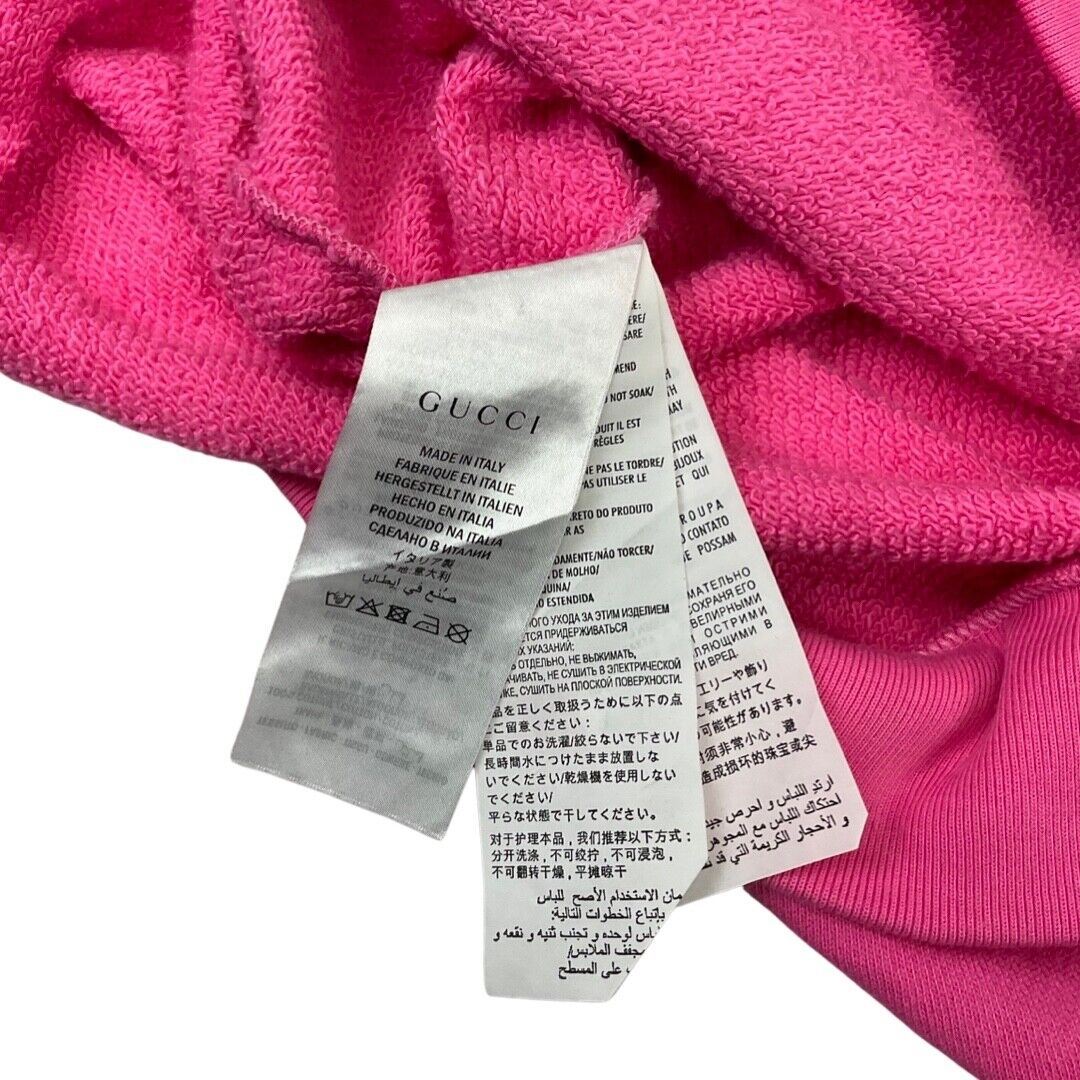 Fall 2018 Gucci Pink Maison de l’Amour Bosco Orso Crystal Sweater M