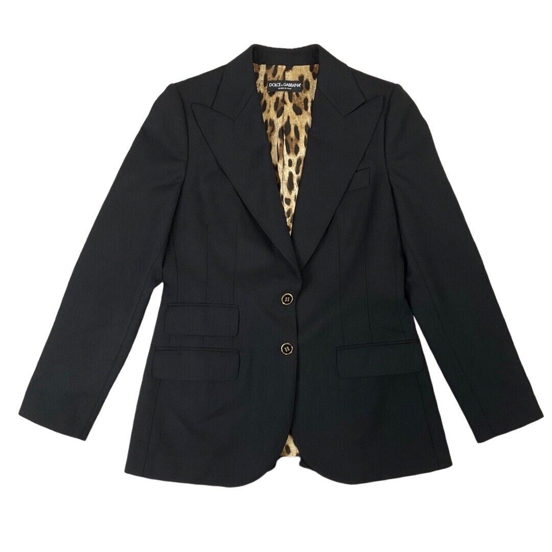 Black Dolce & Gabbana Garbadine Wool Twill Tailored Designer Tuxedo Blazer 12