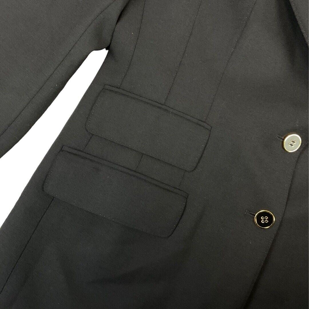 Black Dolce & Gabbana Garbadine Wool Twill Tailored Designer Tuxedo Blazer 12