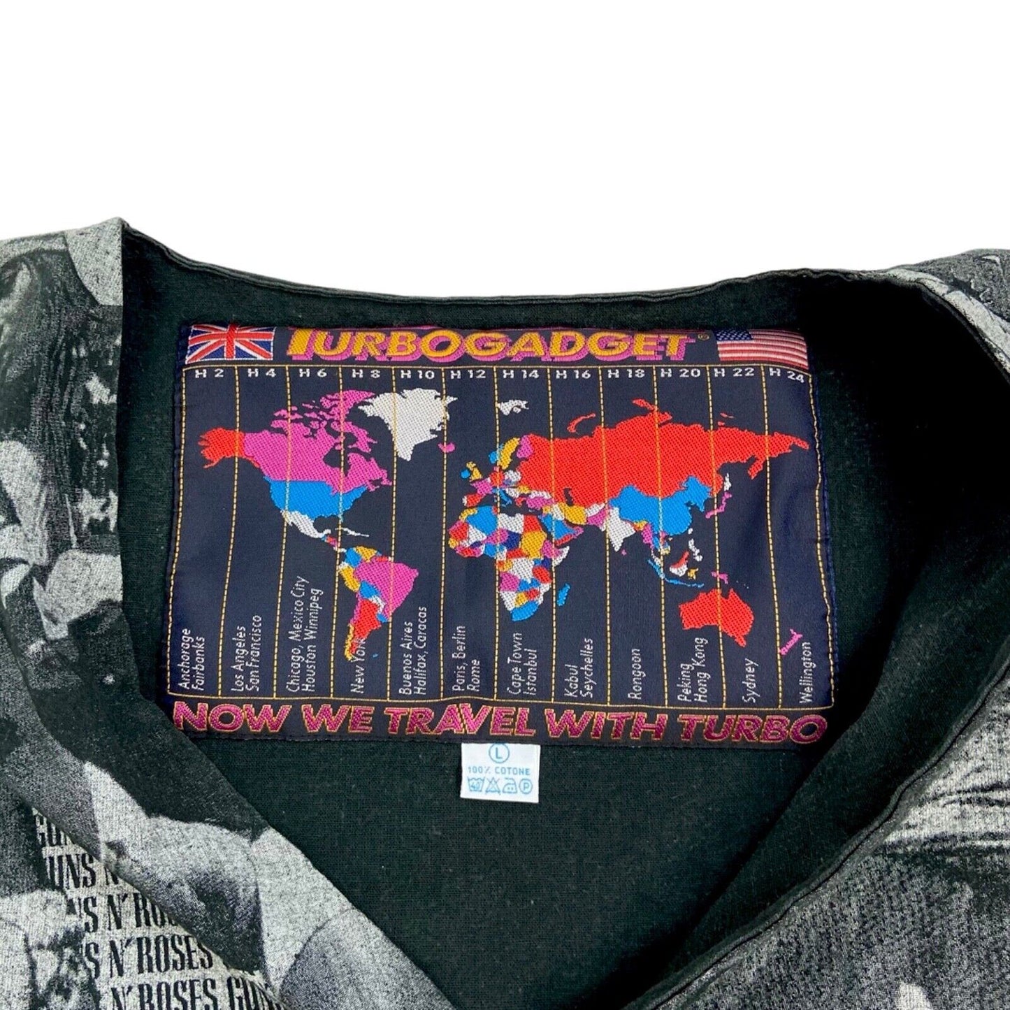 Vintage 90s Black Grey Guns N’ Roses Graphic Print Waistcoat M