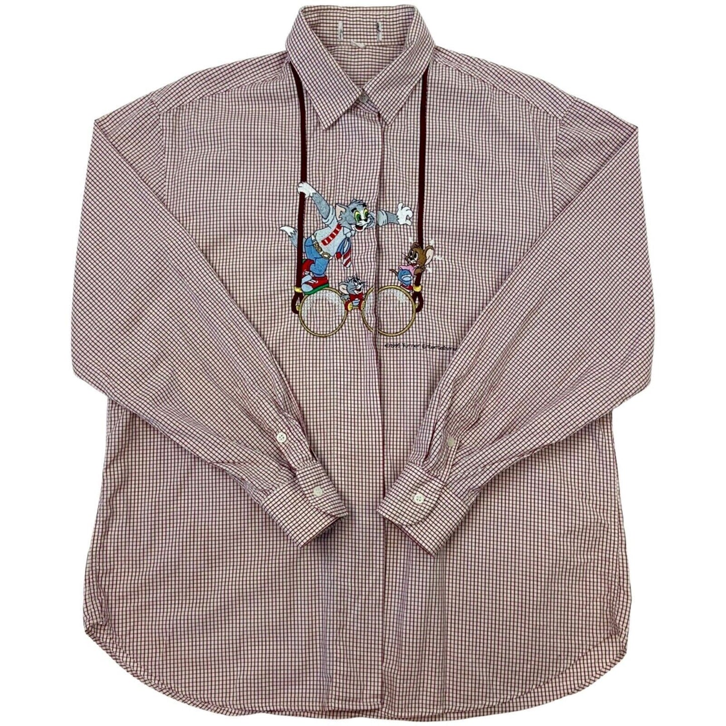 Vintage Rare 1995 Segreta by Emmanuel Schvili Button Up Tom and Jerry Shirt M