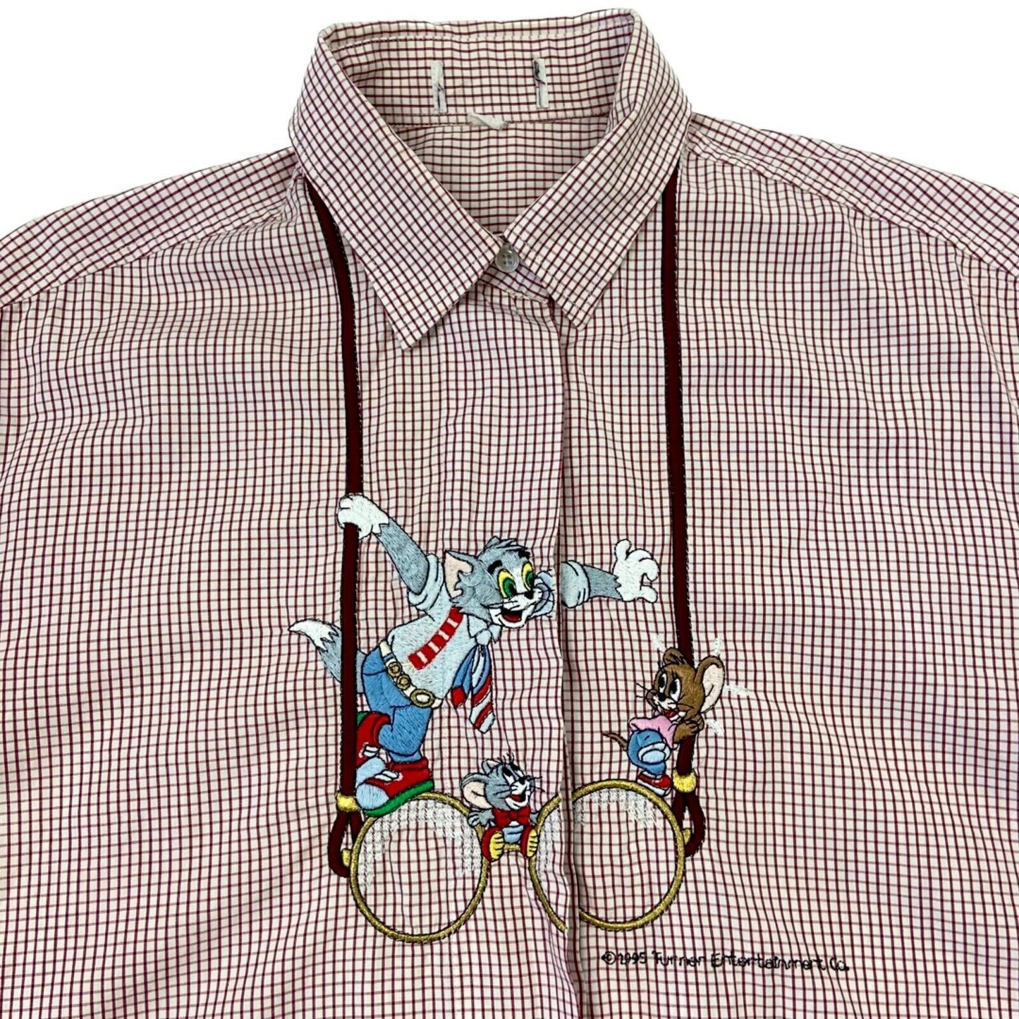 Vintage Rare 1995 Segreta by Emmanuel Schvili Button Up Tom and Jerry Shirt M