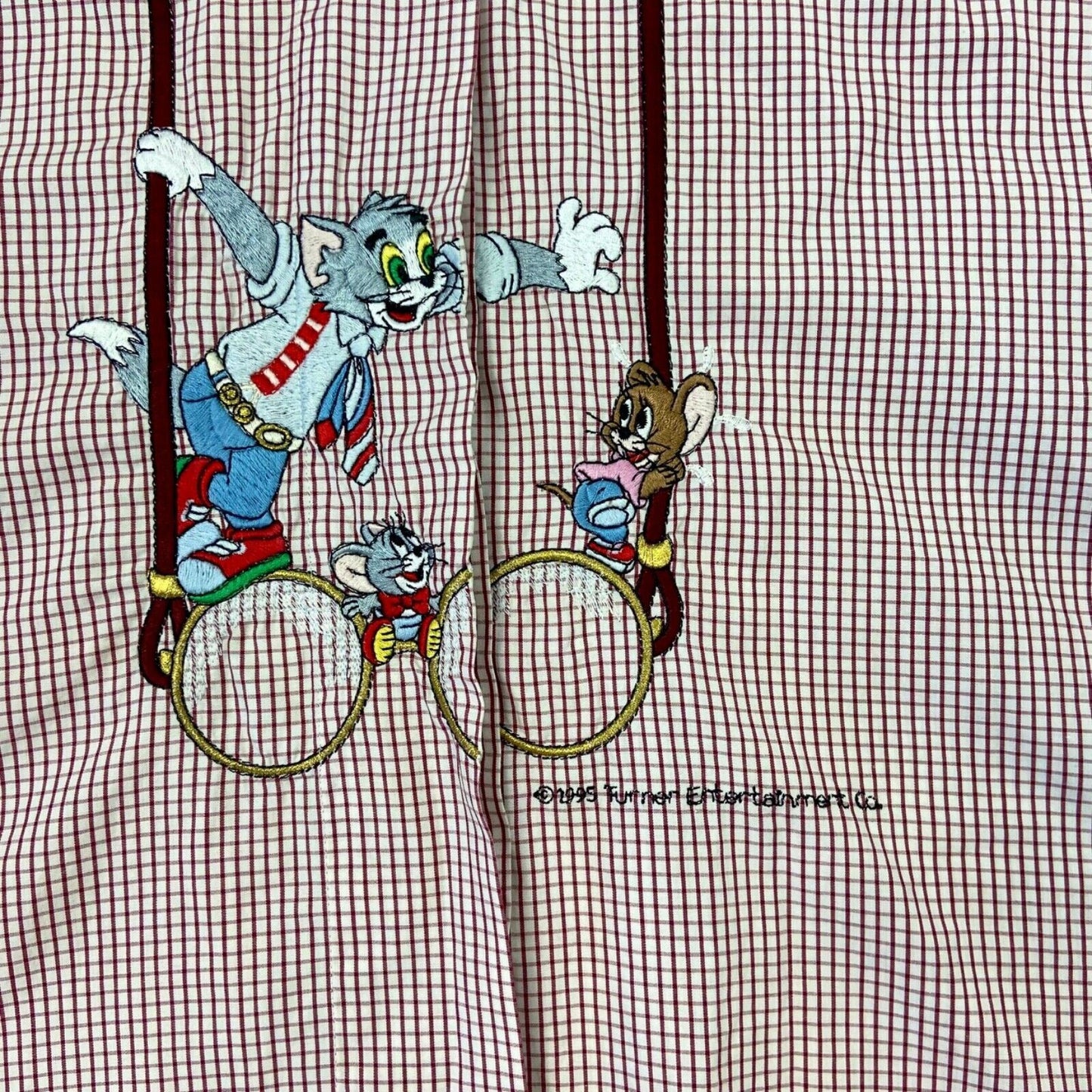 Vintage Rare 1995 Segreta by Emmanuel Schvili Button Up Tom and Jerry Shirt M