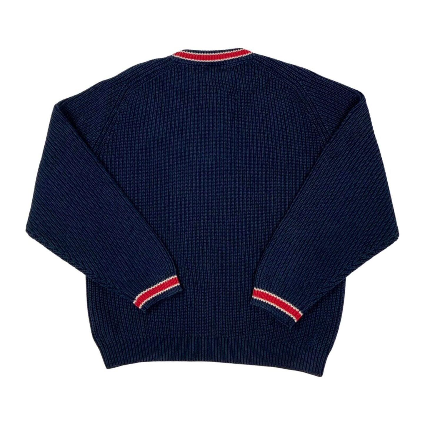 Vintage 90s 00s Navy Red Reebok Classic Knit Sweater L