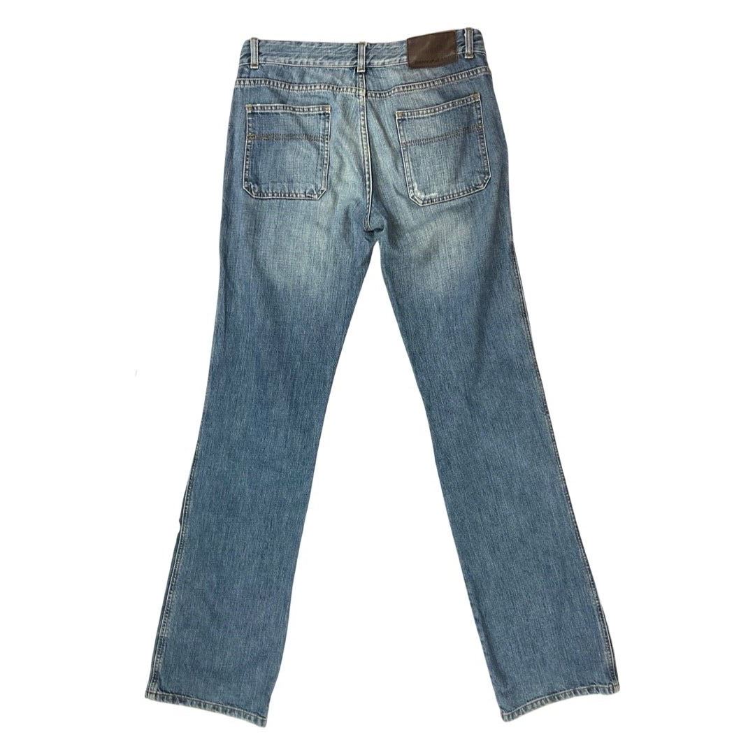 Vintage Y2K 00s Blue DKNY Distressed Bootcut Denim Jeans 12 14