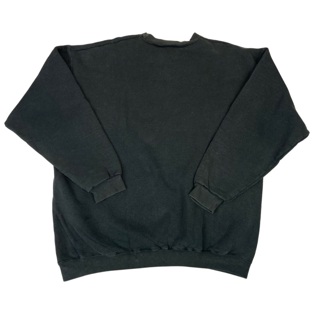 Vintage Rare 90s Black Embroidered Zildjian Crew Neck Lee Jumper XL