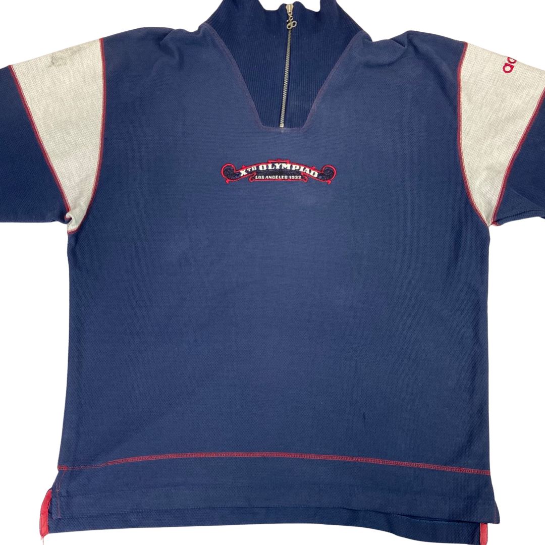 Vintage 90s Blue Grey Olympic Centennial Collection Adidas Oversized Jumper XL