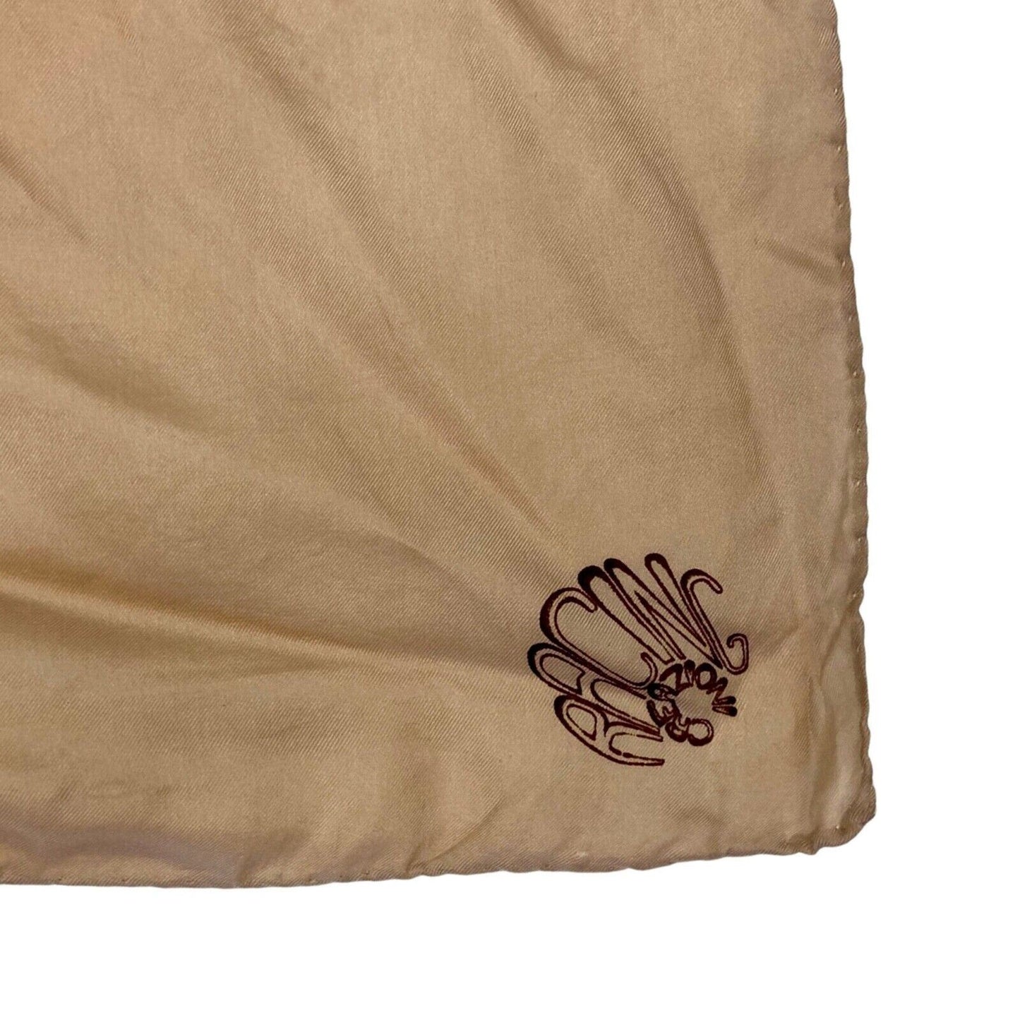 Vintage Rare Brown Porche Silk Scarf